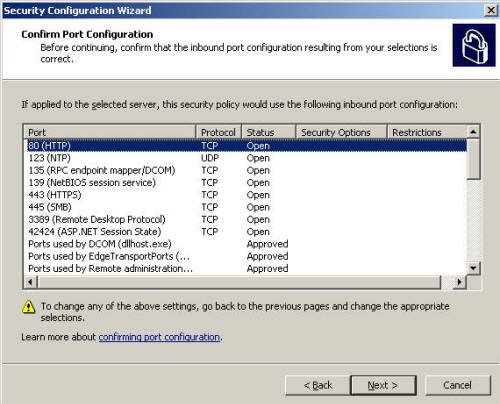 Security Configuration Wizard for Exchange Server 2007 Part II 11 small