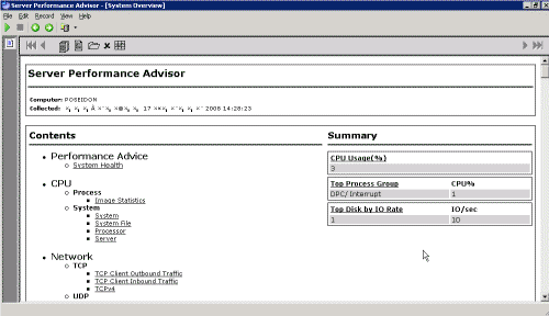 server performance advisor for windows server 2003 4 small