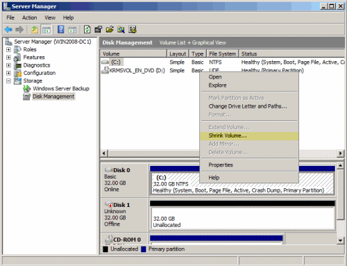 Shrink Partition in 2008 1