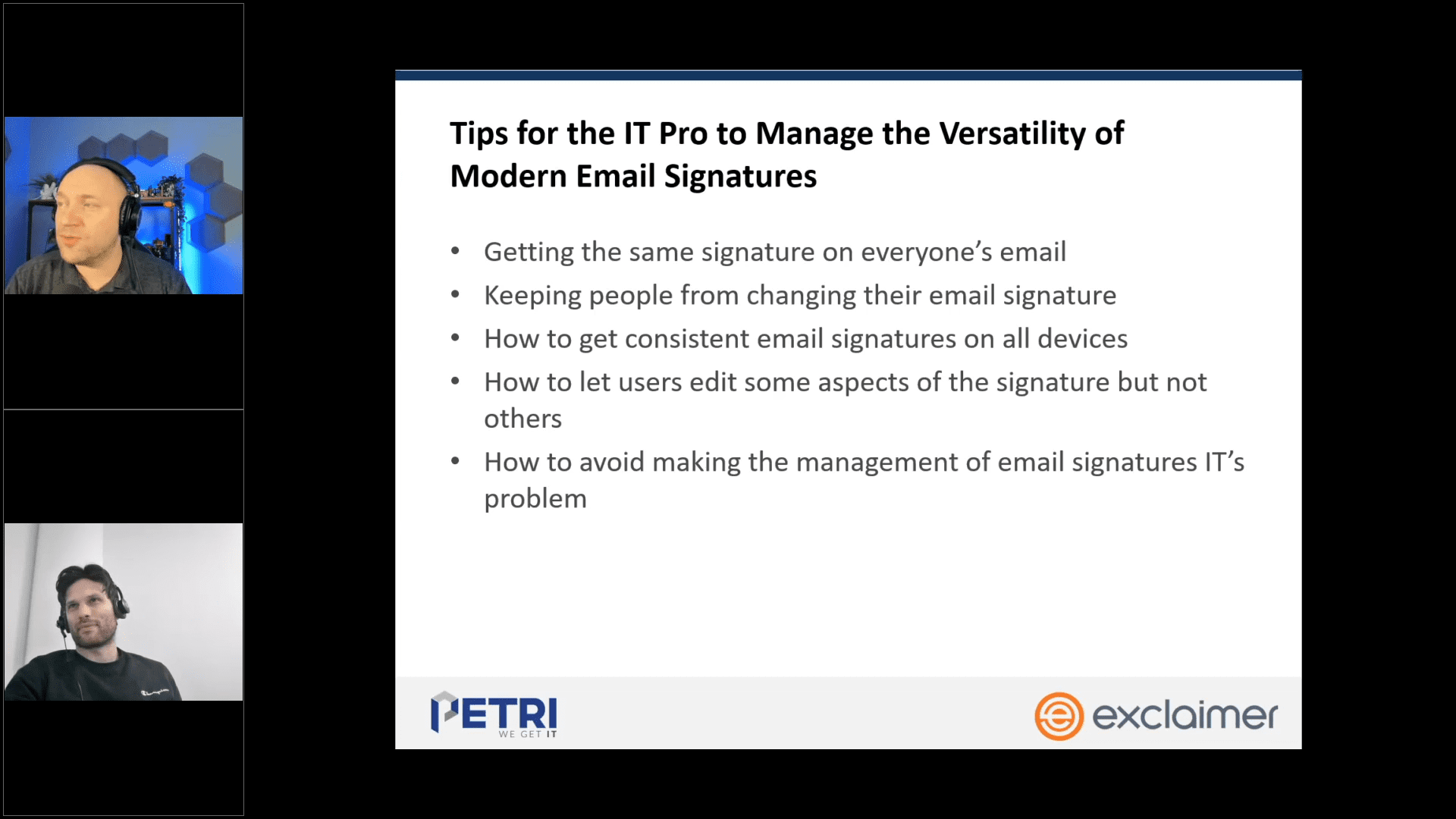 Manage email signatures