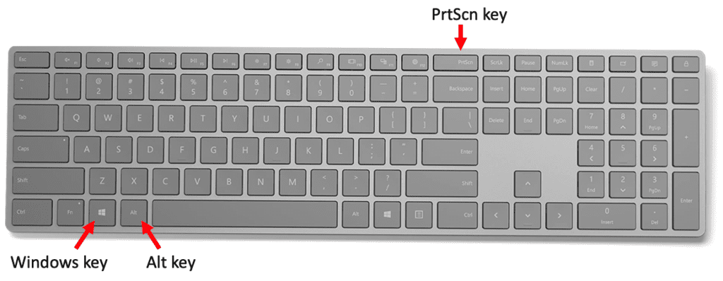 Here are the keyboard keys you need to use to take screenshots