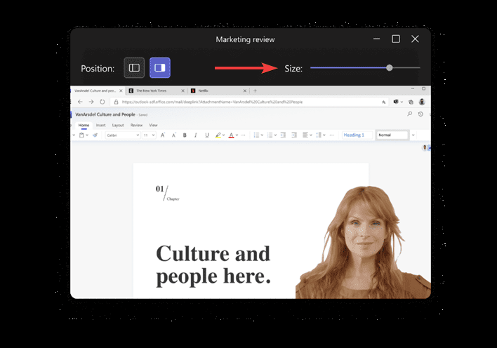 Microsoft Teams' Presenter Mode Now Lets Users Move and Resize Video Feed