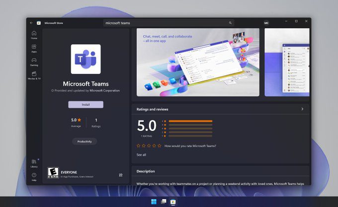 Microsoft Teams App Now Available on the Microsoft Store