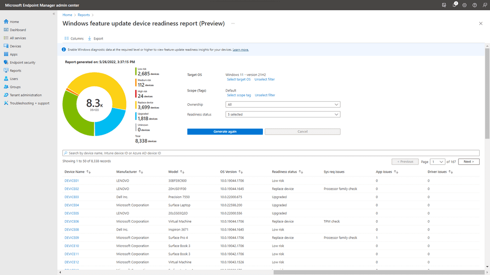 Microsoft Endpoint Manager Gets App & Driver Compatibility Reports for Windows Updates
