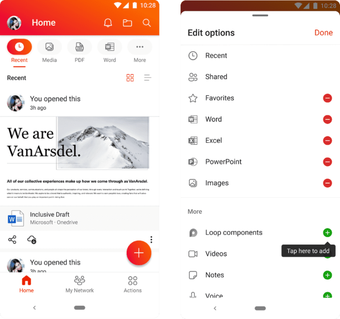 Microsoft Office App for Android Gets New Quick Access Filters