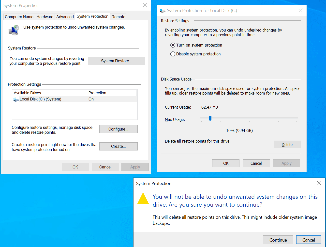 how to cancel system restore windows 10