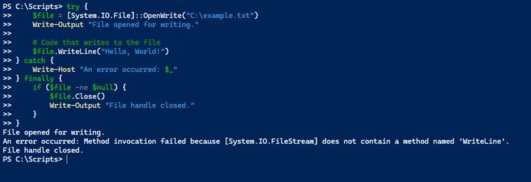 Error Handling With PowerShell Try Catch Blocks | Petri