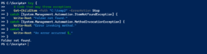 Error Handling With PowerShell Try Catch Blocks | Petri