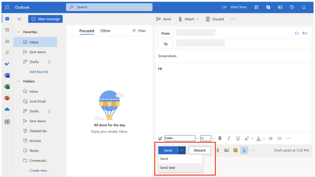 How to see scheduled emails in Outlook