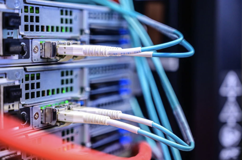 cables in a server rack