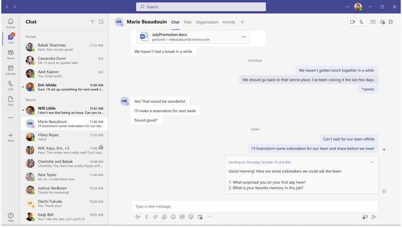 Microsoft Teams Adds Support for Scheduling Chat Messages