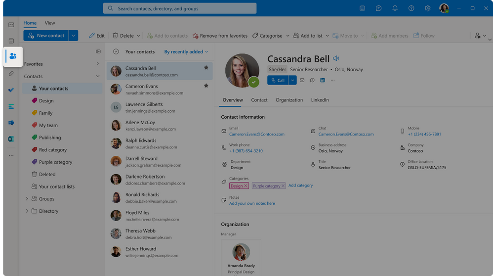 Outlook on the Web Gets New Contact Management Features