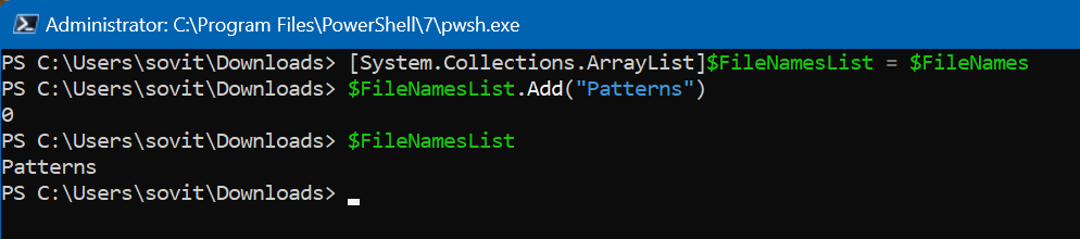Being able to add data points to a PowerShell array