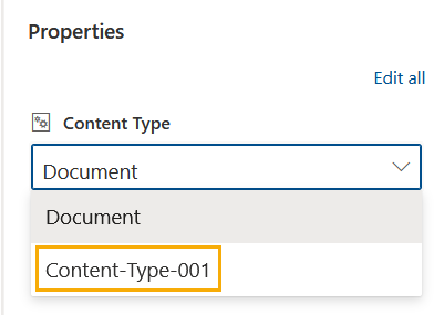Using the newly added content type