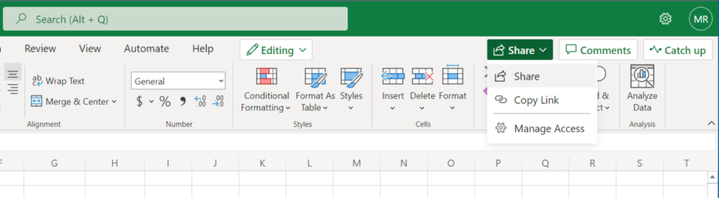 'Sharing' my Excel spreadsheet
