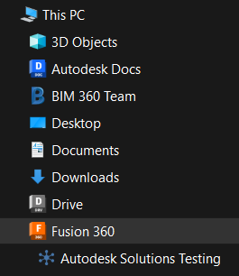 Autodesk Drive is now integrated within File Explorer