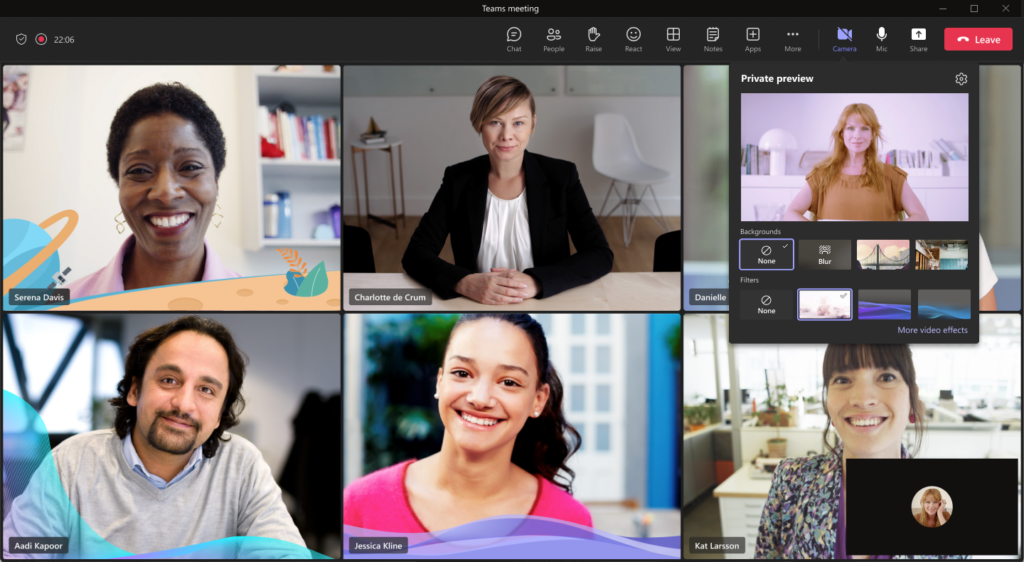 Microsoft Teams Rolls Out New Video Filter Effects for Meetings