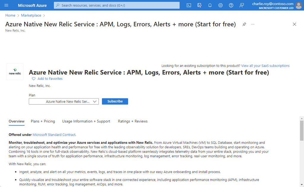 Microsoft Announces Azure Native New Relic Service