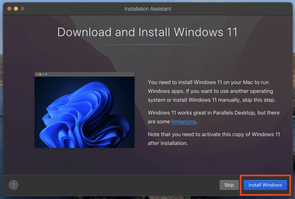 Parallels Desktop lets you install Windows 11 on your Mac in just a couple of clicks
