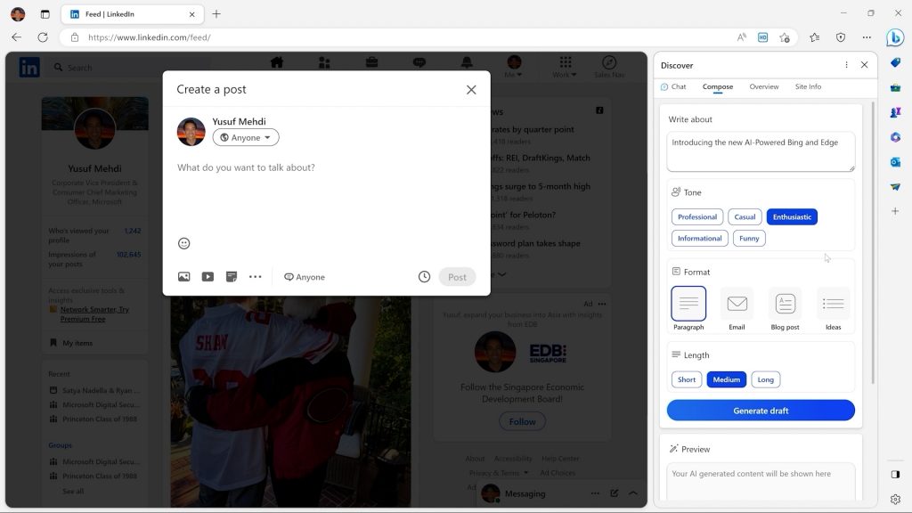 Microsoft Edge is getting new AI-powered Chat and Compose features