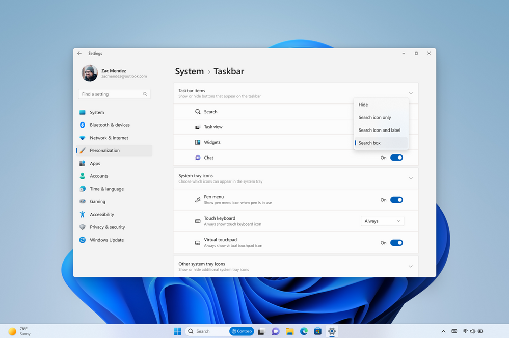 Microsoft to Let IT Admins Customize the Search Box on the Windows 11 Taskbar