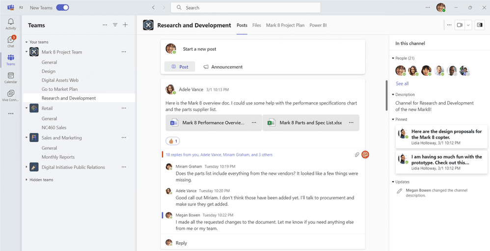 Microsoft Teams gets a new Channel experience