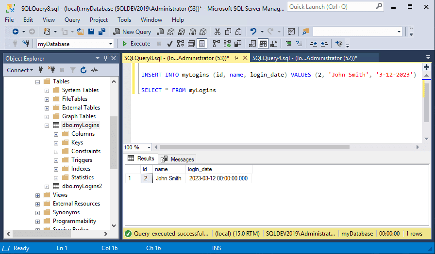 As a shortcut, you can omit the column list in an SQL INSERT statement