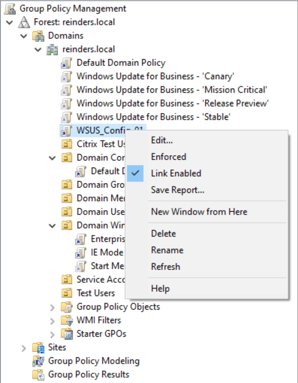 Contextual properties on a Group Policy Object (GPO)