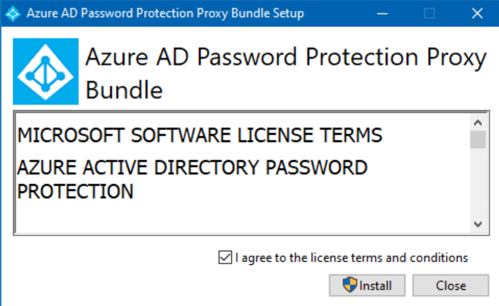 Installing the Azure AD Password Protection Proxy Bundle