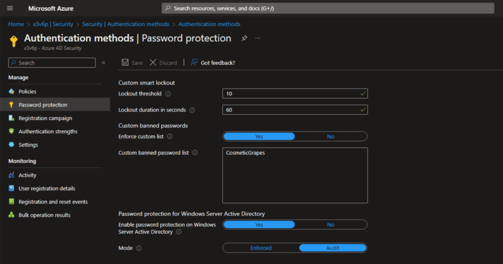 Using the Custom banned passwords list is as easy as setting that feature to Yes