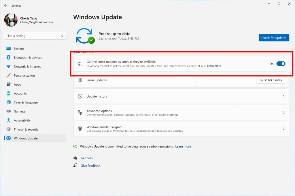 The May 2023 Patch Tuesday updates add a new setting for downloading optional updates sooner