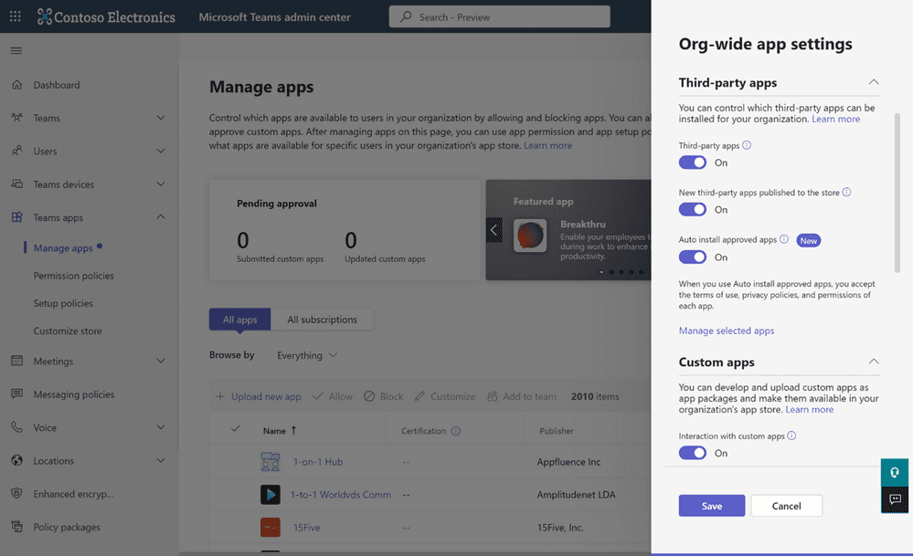 Microsoft Teams Adds Auto Install Approved Apps Feature, Webinar Reminders