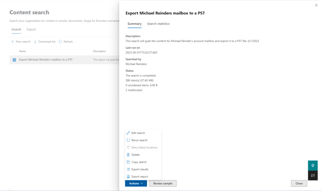 export an office 365 mailbox to pst