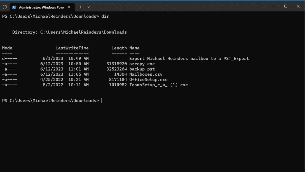 Command Prompt within Windows Terminal