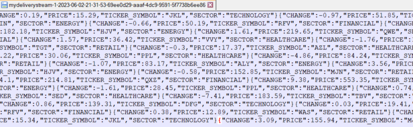 Demo data has been sent to my AWS S3 bucket