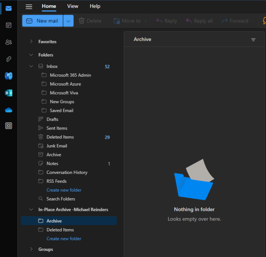 outlook 365 archive mailbox