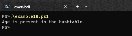 Checking if a specific key exists in a hashtable
