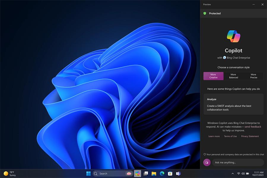 The new Copilot in the Windows 11 Fall update