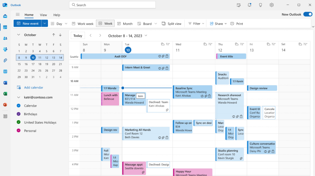 Microsoft Outlook to Show Declined Events on the Calendar