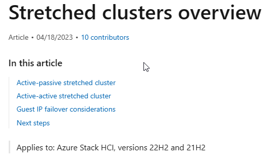 Stretched clusters overview for Azure Stack HCI 23H2