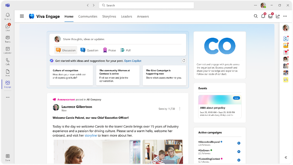 Microsoft Releases Copilot for Viva Engage in Public Preview