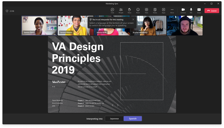 microsoft teams live interpretation