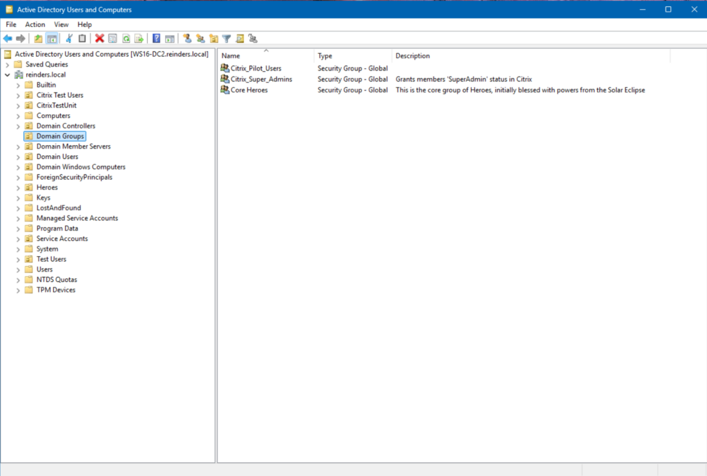 Create Active Directory groups using ADUC