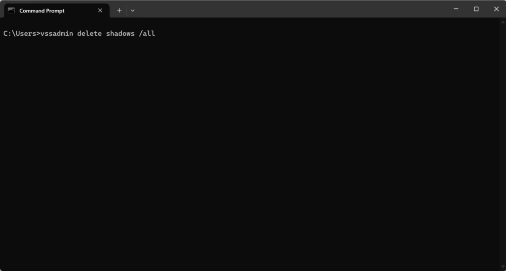 Delete all shadows