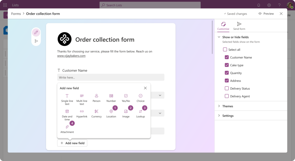 sharepoint list forms 4