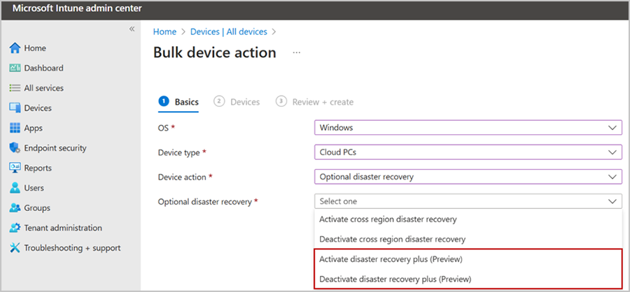 Windows 365 Disaster Recovery Plus