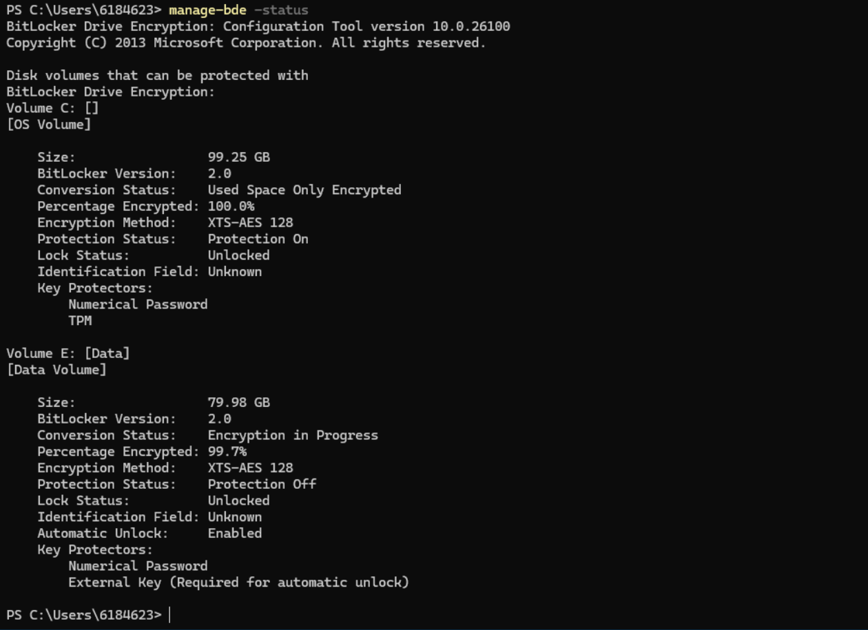 ManageBde Managing BitLocker from the Command Line