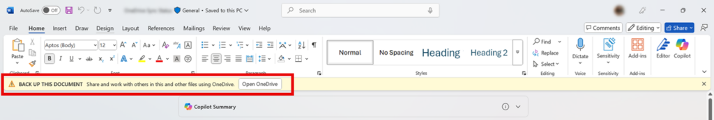 Microsoft 365 Apps to Prompt Users for OneDrive Backup