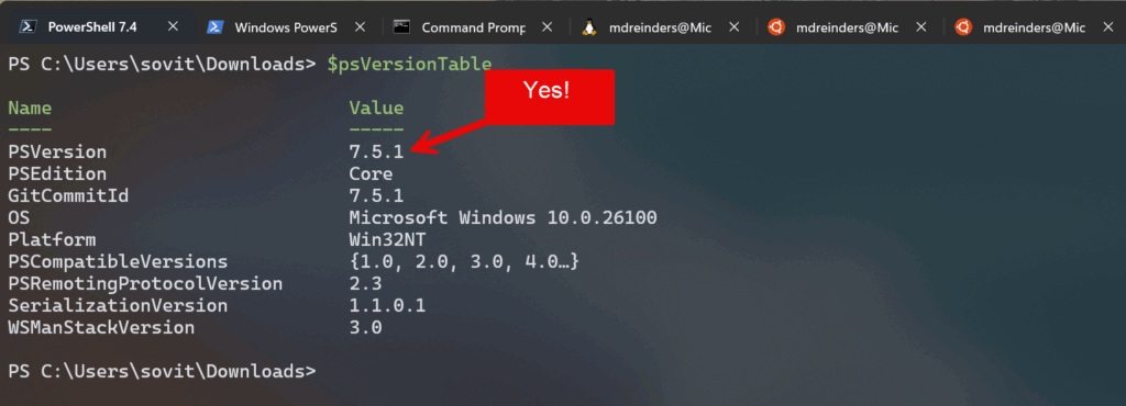 We're now updated to the latest version of PowerShell