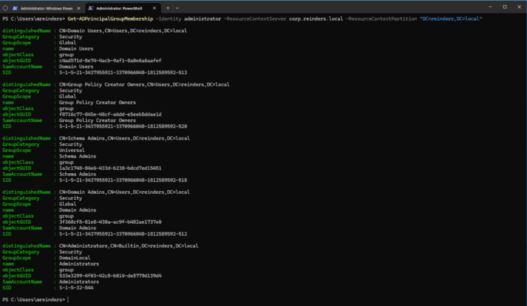 Mastering PowerShell Get-ADPrincipalGroupMembership